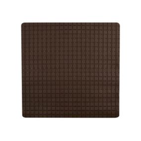 Tapis Fond de douche antidérapant Caoutchouc QUADRO 54x54cm Chocolat MSV