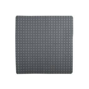 Tapis Fond de douche antidérapant Caoutchouc QUADRO 54x54cm Gris MSV