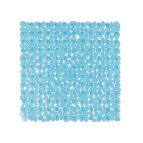 Tapis Fond de douche PVC RIVERSTONE 54x54cm Bleu Clair Spirella