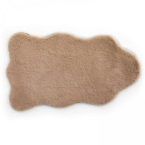 Tapis fourrure en forme de peau de mouton beige 50 x 80 cm  Oviala