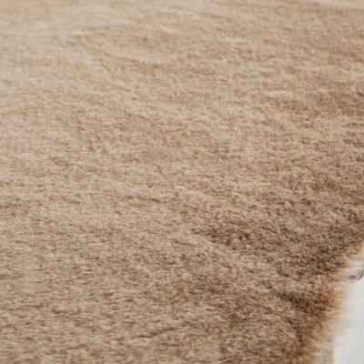 Tapis fourrure en forme de peau de mouton beige 50 x 80 cm  Oviala