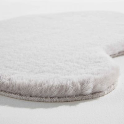 Tapis fourrure en forme de peau de mouton gris clair 50 x 80 cm  Oviala