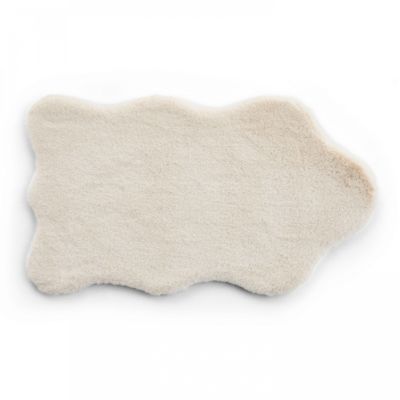 Tapis fourrure en forme de peau de mouton ivoire 50 x 80 cm  Oviala