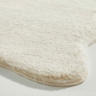 Tapis fourrure en forme de peau de mouton ivoire 50 x 80 cm  Oviala