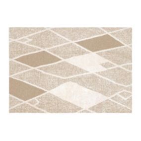 Tapis géométrique  - 160 x 230 cm - Beige - LAZINA