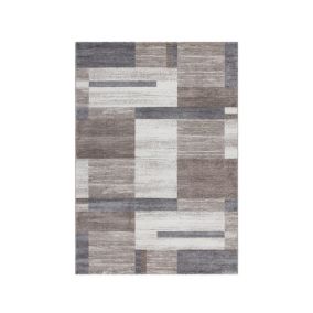 Tapis géométrique design intérieur Cone 170x120 CM - Beige mix