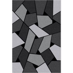 Tapis GEOMETRIQUE Gris, Dimension: 120x180