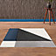Tapis géométrique Sarah 150 x 200 cm bleu