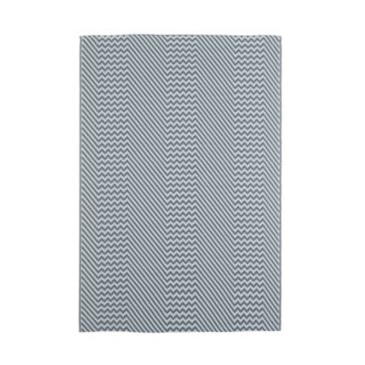 Tapis GoodHome noir et blanc rayé L.170 x l.120cm