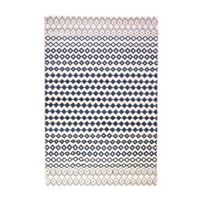 Tapis Graphic optique blanc bleu 100 x 150 cm