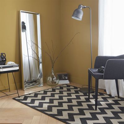 Tapis graphique noir et écru 120 x 170 cm