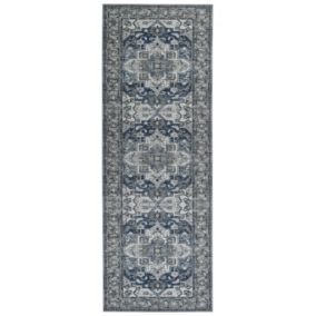 Tapis gris et bleu 70 x 200 cm KOTTAR