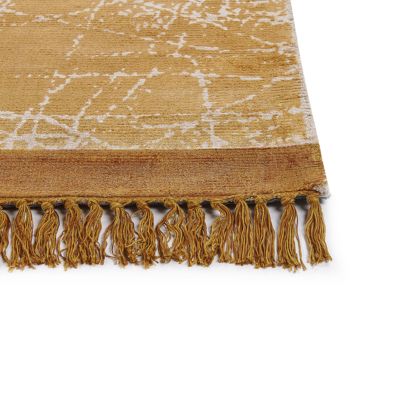 Tapis HANLI Orange 140 x 200 cm Soie artificielle