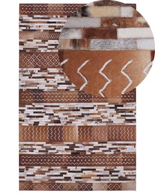 Tapis HEREKLI 140 x 200 cm Cuir Marron