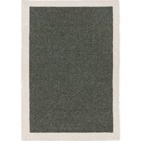 Tapis imitation fibres naturelles extérieur et intérieur - Provence - Gris et beige - 120 x 170 cm