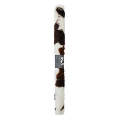 Tapis En Cuir De Vache Véritable – Marron Foncé / Blanc, Motif Peau De Bête