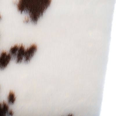 Tapis peau de vache imprimée Zèbre sur fond beige