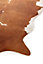 Tapis imitation peau de vache et effet daim GoodHome l.155x L.190 cm marron et blanc