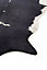 Tapis imitation peau de vache et effet daim GoodHome l.155x L.190 cm noir et blanc
