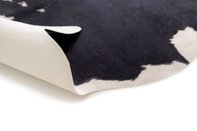 Peau de vache Glam 210 noir-blanc 135x165 cm (cuir véritable) - Luxembourg