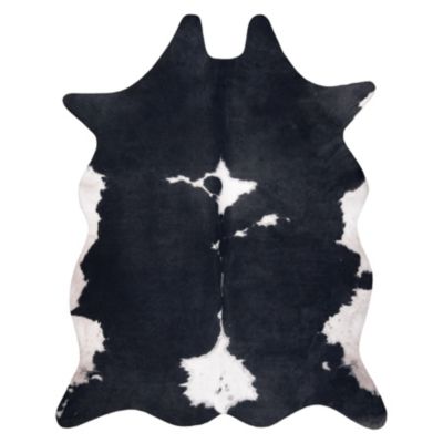 Tapis Imitation Peau De Vache, Vache G5070-3 Blanc Noir Cuir  155x195 cm C158 1 szt.