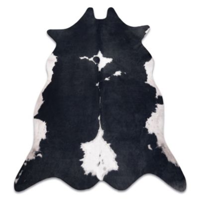 Tapis Imitation Peau De Vache, Vache G5070-3 Blanc Noir Cuir  155x195 cm C158 1 szt.