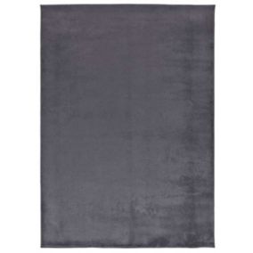 Tapis intérieur ATTICGO anthracite rectangulaire uni 120x170 cm CORALINE