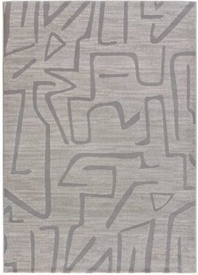 Tapis intérieur ATTICGO argent rectangulaire abstrait 160x230 cm HL-AFRICA