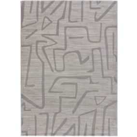 Tapis intérieur ATTICGO argent rectangulaire abstrait 160x230 cm HL-AFRICA