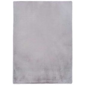 Tapis intérieur ATTICGO argent rectangulaire shaggy uni 120x180 cm FOX