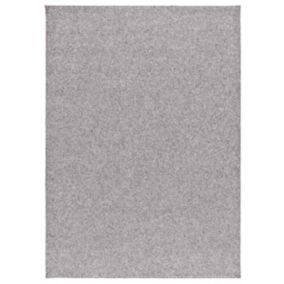 Tapis intérieur ATTICGO argent rectangulaire uni 120x170 cm PETRA