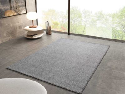 Tapis intérieur ATTICGO argent rectangulaire uni 120x170 cm PETRA