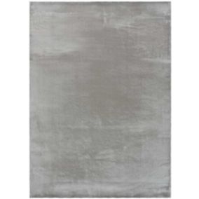 Tapis intérieur ATTICGO argent rectangulaire uni 60x110 cm XIANA