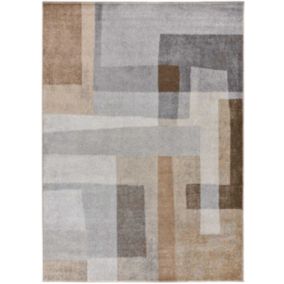 Tapis intérieur ATTICGO beige rectangulaire géométrique 120x170 cm AYDIN