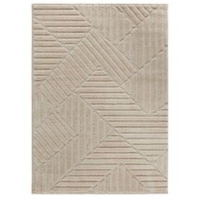 Tapis intérieur ATTICGO beige rectangulaire géométrique 120x170 cm NUMA