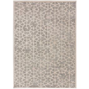 Tapis intérieur ATTICGO beige rectangulaire géométrique 140x200 cm PAULA