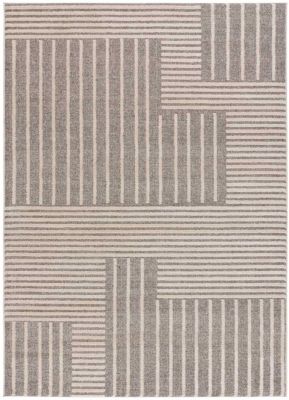 Tapis intérieur ATTICGO beige rectangulaire géométrique 140x200 cm PAULA