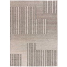 Tapis intérieur ATTICGO beige rectangulaire géométrique 140x200 cm PAULA