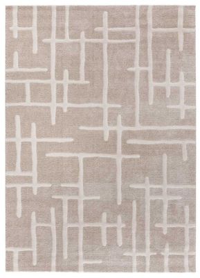 Tapis intérieur ATTICGO beige rectangulaire scandinave 120x170 cm CALEDONIA