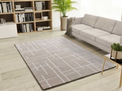 Tapis intérieur ATTICGO beige rectangulaire scandinave 120x170 cm CALEDONIA