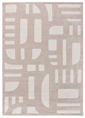 Tapis intérieur ATTICGO beige rectangulaire scandinave 120x170 cm CALEDONIA