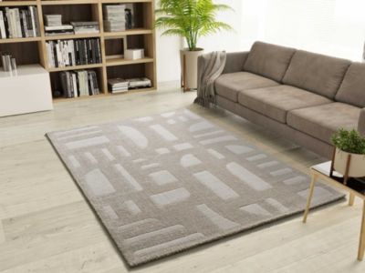 Tapis intérieur ATTICGO beige rectangulaire scandinave 120x170 cm CALEDONIA