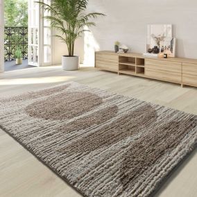 Tapis intérieur ATTICGO beige rectangulaire scandinave 120x170 cm LIMA