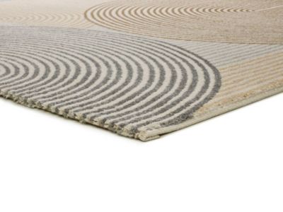 Tapis intérieur ATTICGO beige rectangulaire scandinave 140x200 cm GARDEN