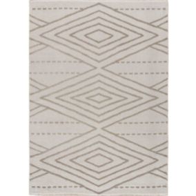 Tapis intérieur ATTICGO beige rectangulaire éthnique 120x170 cm LUX