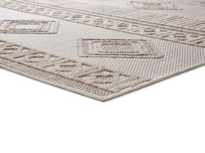 Tapis intérieur ATTICGO beige rectangulaire éthnique avec relief 154x230 cm ELEMENT