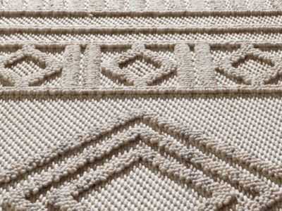 Tapis intérieur ATTICGO beige rectangulaire éthnique avec relief 154x230 cm ELEMENT