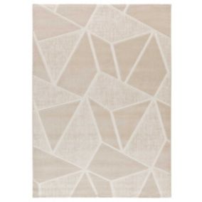 Tapis intérieur ATTICGO blanc rectangulaire géométrique 133x190 cm SENSATION