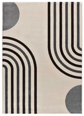 Tapis intérieur ATTICGO blanc rectangulaire scandinave 160x230 cm GARDEN