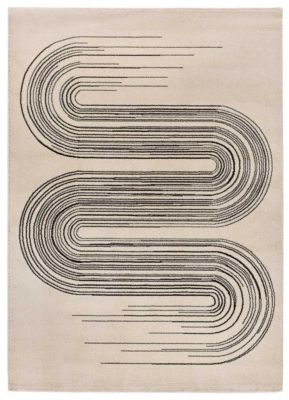 Tapis intérieur ATTICGO blanc rectangulaire scandinave 160x230 cm GARDEN